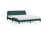 Vidaxl Struttura Letto "Dover"" Verde Scuro 180X200 Cm In Velluto"
