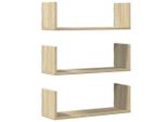 Syfax™ Mensole Parete 2Pz Rovere Sonoma 58X18X18 Cm In Truciolato