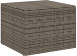 Vidaxl Cassapanca Da Giardino Grigio 291L Poly Rattan