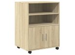 Syfax™ Mobiletto Con Ruote Rovere Sonoma 60X48X81 Cm In Truciolato