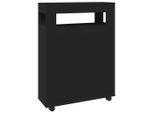 Syfax™ Mobile Da Bagno Stretto Con Ruote Nero In Truciolato