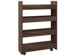 Syfax™ Carrello Stretto A 4 Livelli Rovere Marrone In Truciolato