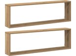 Vidaxl Mensole A Muro Cubo 2 Pz. Rovere Artigianale 100X15X30 Materiale A Base Di Legno