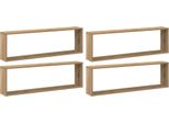 Vidaxl Mensole A Muro A Cubo 4 Pz. Rovere Artigianale 100X15X30 Materiale A Base Di Legno