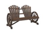 Sedia Da Giardino Adirondack 2 Posti In Legno Di Abete Massiccio