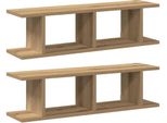 Vidaxl Mensole A Muro 2 Pz. Rovere Artigianale 75X18X20 Cm Materiale A Base Di Legno