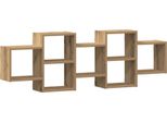 Vidaxl Scaffale A Muro Rovere Artigianale 129X18X42 Cm Materiale A Base Di Legno