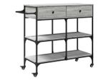 Carrello Da Cucina Grey Sonoma 105X42X95 Cm Materiale A Base Di Legno