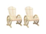 Sedie Da Giardino Adirondack 2 Pezzi. Legno Di Abete Massiccio