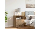 Vidaxl Comodino Rovere Artisan 50X32X60 Cm Materiale A Base Di Legno