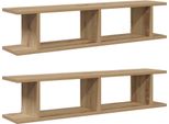 Vidaxl Mensole A Muro 2 Pz. Rovere Artigianale 90X18X20 Cm Materiale A Base Di Legno