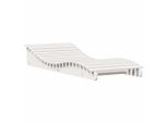 Lettino Prendisole Bianco 205X80X31,5 Cm In Legno Di Pino Massiccio
