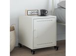 Vidaxl Comodino Bianco 36X39X43,5 Cm Acciaio