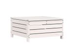 Sgabello Da Giardino Bianco 62X63,5X32 Cm In Legno Di Pino Massiccio