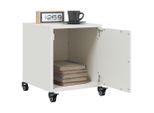 Vidaxl Comodini 2 Pz. Bianco 36X39X43,5 Cm Acciaio