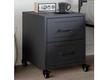 Vidaxl Comodino Antracite 36X39X43,5 Cm Acciaio
