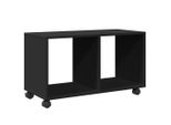 Syfax™ Mobiletto Con Ruote Nero 72X33X42,5 Cm In Truciolato