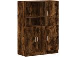Vidaxl Set Di Armadietti Da Cucina A 2 Pezzi In Legno Di Quercia Affumicata