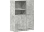 Vidaxl Set Di Armadietti Da Cucina A 2 Pezzi In Legno Grigio Cemento