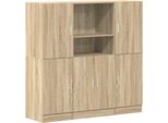 Vidaxl Set Di Armadietti Da Cucina A 3 Pezzi In Legno Di Quercia Sonoma
