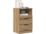 Vidaxl Comodini 2 Pz. Rovere Artigianale 40X36X65 Cm Materiale A Base Di Legno