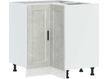 Vidaxl Base Ad Angolo Per Cucina Porto Cemento Grigio Materiale Legno