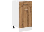 Vidaxl Cassettiera Lyon Artisan Rovere 40X46X81,5 Cm Materiale In Legno