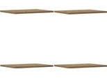 Vidaxl Scaffali 4 Pz. Rovere Artigianale 40X30X1,5 Cm Materiale A Base Di Legno