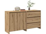 Vidaxl Credenza A 2 Pezzi In Legno Di Rovere Artigianale