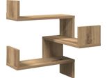 Vidaxl Mensole A Muro Ad Angolo 2 Pz. Rovere Artigianale 40X40X49,5 Materiale A Base Di Legno