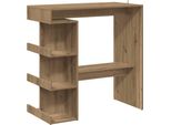 Vidaxl Tavolo Da Bar Con Ripiano In Rovere Artigianale 100X48X101,5 Cm