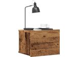 Vidaxl Comodini Da Parete 2 Pz. Aspetto Legno Vecchio 40X32X30 Cm