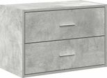 Vidaxl Armadio Con 2 Cassetti Grigio Cemento 60X31X40 Cm Materiale A Base Di Legno