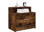 Vidaxl Comodini Con Cassetto 2 Pz. Rovere Fumé 51X31X47 Cm