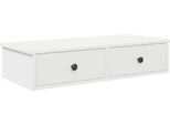 Vidaxl Scaffale A Muro Con Cassetti Bianco 80X34X17 Cm Materiale A Base Di Legno