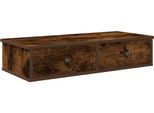 Vidaxl Scaffale A Muro Con Cassetti In Rovere Fumé 80X31X17 Cm Materiale A Base Di Legno