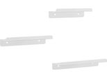 Vidaxl Mensole A Muro 3 Pezzi Argento Acciaio Inox