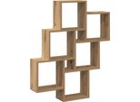 Vidaxl Scaffale Cubo Rovere Artigianale 78X15X93 Cm Materiale A Base Di Legno