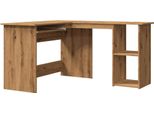 Vidaxl Scrivania Ad Angolo In Rovere Artisan 120X140X75 Cm Materiale A Base Di Legno