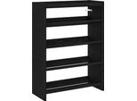 Vidaxl Portascarpe Nero 60X25X81 Cm Materiale A Base Di Legno