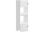 Vidaxl Mobili Da Cucina 2 Pz. Materiale A Base Di Legno Bianco Lucca