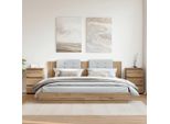 Vidaxl Comodini 2 Pz. Rovere Artigianale 40X35X62,5 Cm Materiale A Base Di Legno