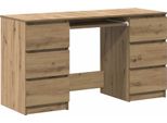 Vidaxl Scrivania Artisan In Rovere 140X50X77 Cm Materiale A Base Di Legno
