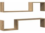 Vidaxl Mensole A Muro 2 Pz. Rovere Artigianale 100X15X20 Cm Materiale A Base Di Legno