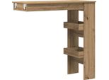 Vidaxl Tavolo Bar A Parete Rovere Artigianale 102X45X103,5 Cm Materiale A Base Di Legno