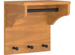 Vidaxl Appendiabiti Da Parete Sandnes 43X30X42 Cm In Legno Di Pino Massiccio