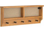 Vidaxl Appendiabiti Da Parete Sandnes 87X12X35 Cm In Legno Di Pino Massiccio