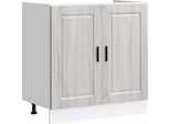 Vidaxl Base Lavello Porto Grey Sonoma 80X46X81,5Cm Materiale A Base Di Legno