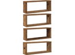 Vidaxl Mensole Da Parete A Cubo 4 Pz. Aspetto Legno Recuperato 60X15X23 Materiale A Base Di Legno