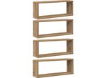 Vidaxl Mensole A Muro 4 Pz. Rovere Artigianale 60X15X23 Cm Materiale A Base Di Legno